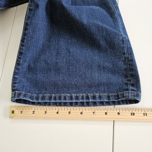 DU/ER Jeans Womens 32x33 (31) Blue Wide Leg WFMS4375 Stretch Hippie Preppy Boho - Picture 8 of 16